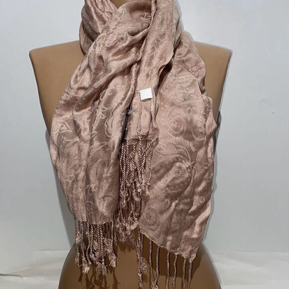 Bijoux Terner Women's Tan Tassel Textured Jacquard Poncho OS (NWT) - Picture 1 of 6